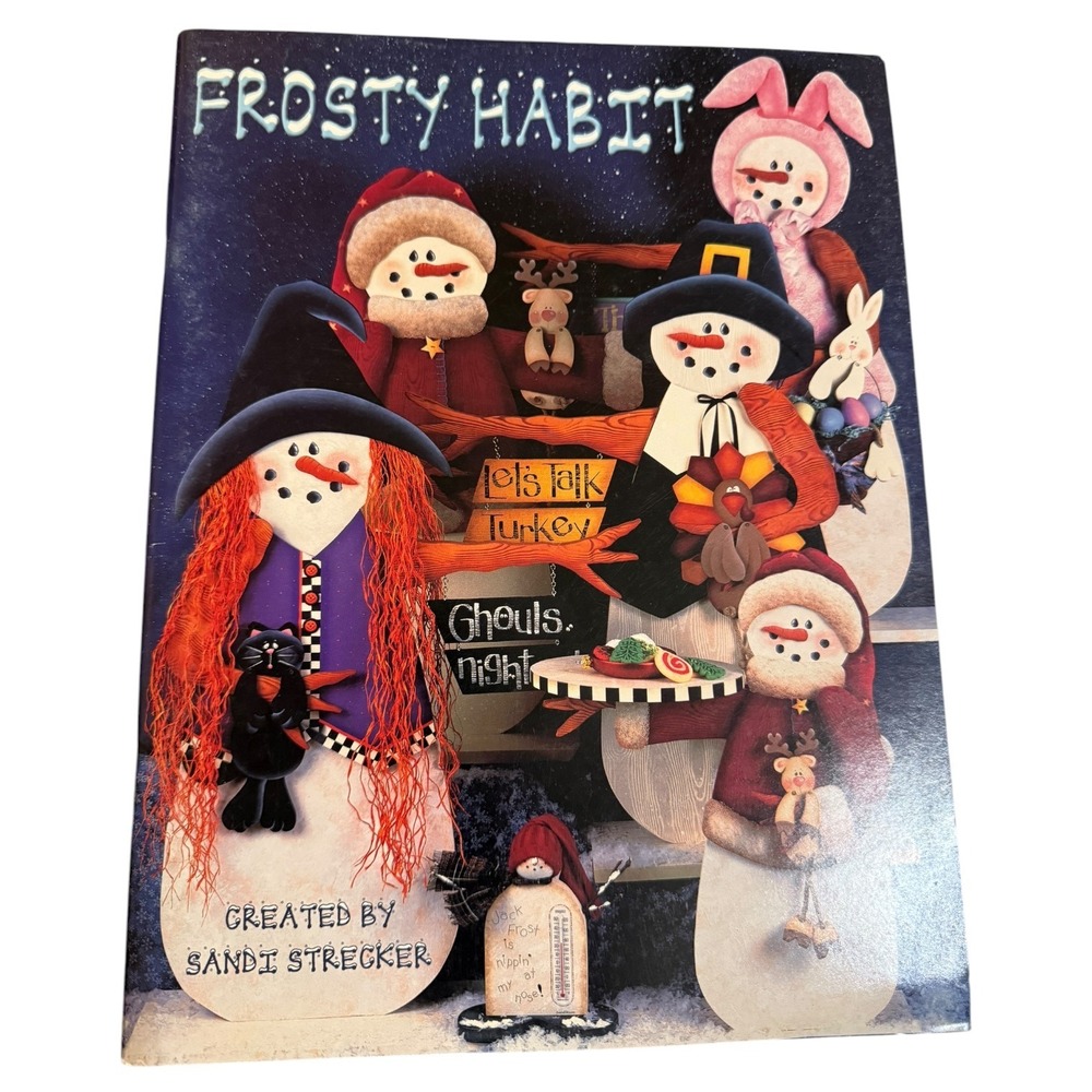 Frosty Habit by Sandi Strecker Tole Painting Snowman Holiday Craft Pattern Book